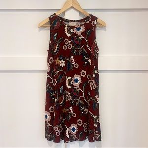 Loft Outlet floral sleeveless dress Sz xsp NWT